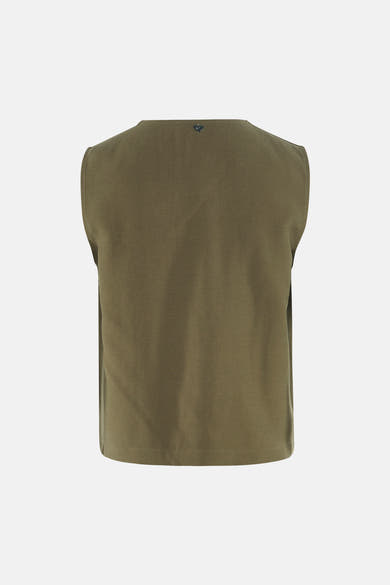 Blouse sans manches - kahki