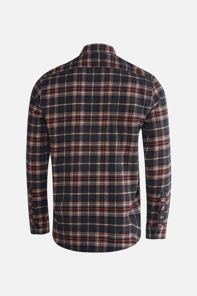 Chemise à manches longues multicolore de ANTWRP, motif à carreaux, vue de dos.