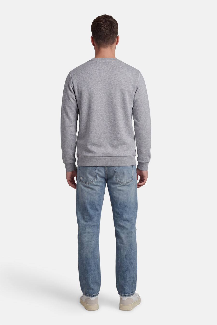 Sweat col O - gris
