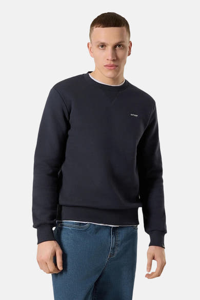 Sweat col O - bleu