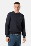 Sweat col O - bleu
