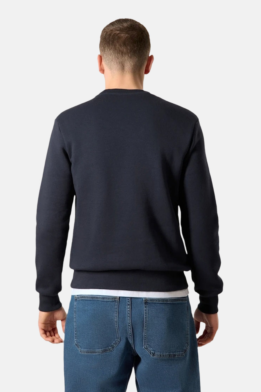 Sweat col O - bleu