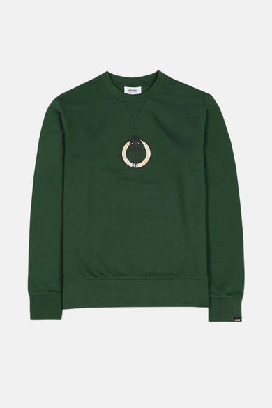 Sweat-shirt vert by ANTWRP avec un motif graphique circulaire au centre.