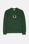 Sweat-shirt vert by ANTWRP avec un motif graphique circulaire au centre.