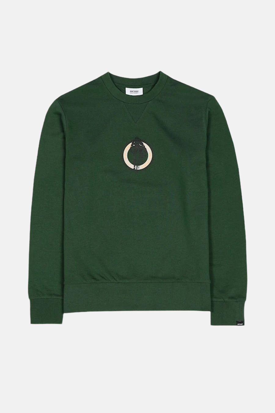 Sweat-shirt vert by ANTWRP avec un motif graphique circulaire au centre.