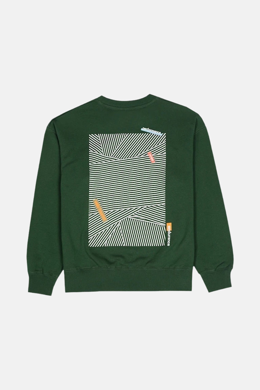 Sweat vert de ANTWRP avec motif géométrique à rayures au dos.