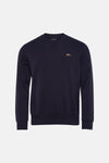 Sweat bleu de ANTWRP, avec logo brodé sur la poitrine et finitions côtelées.