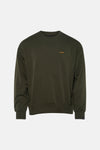 Kaki sweatshirt met ronde hals van ANTWRP, met een klein geborduurd logo op de borst.