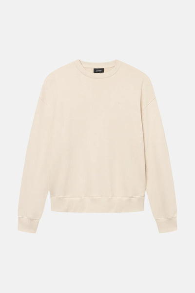 Sweat-shirt écru de ANTWRP, uni avec étiquette de la marque sur le col.