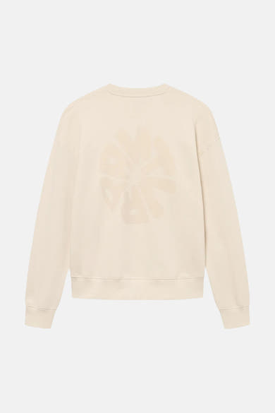 Sweat écru à col rond de ANTWRP, avec un motif ton sur ton au dos.
