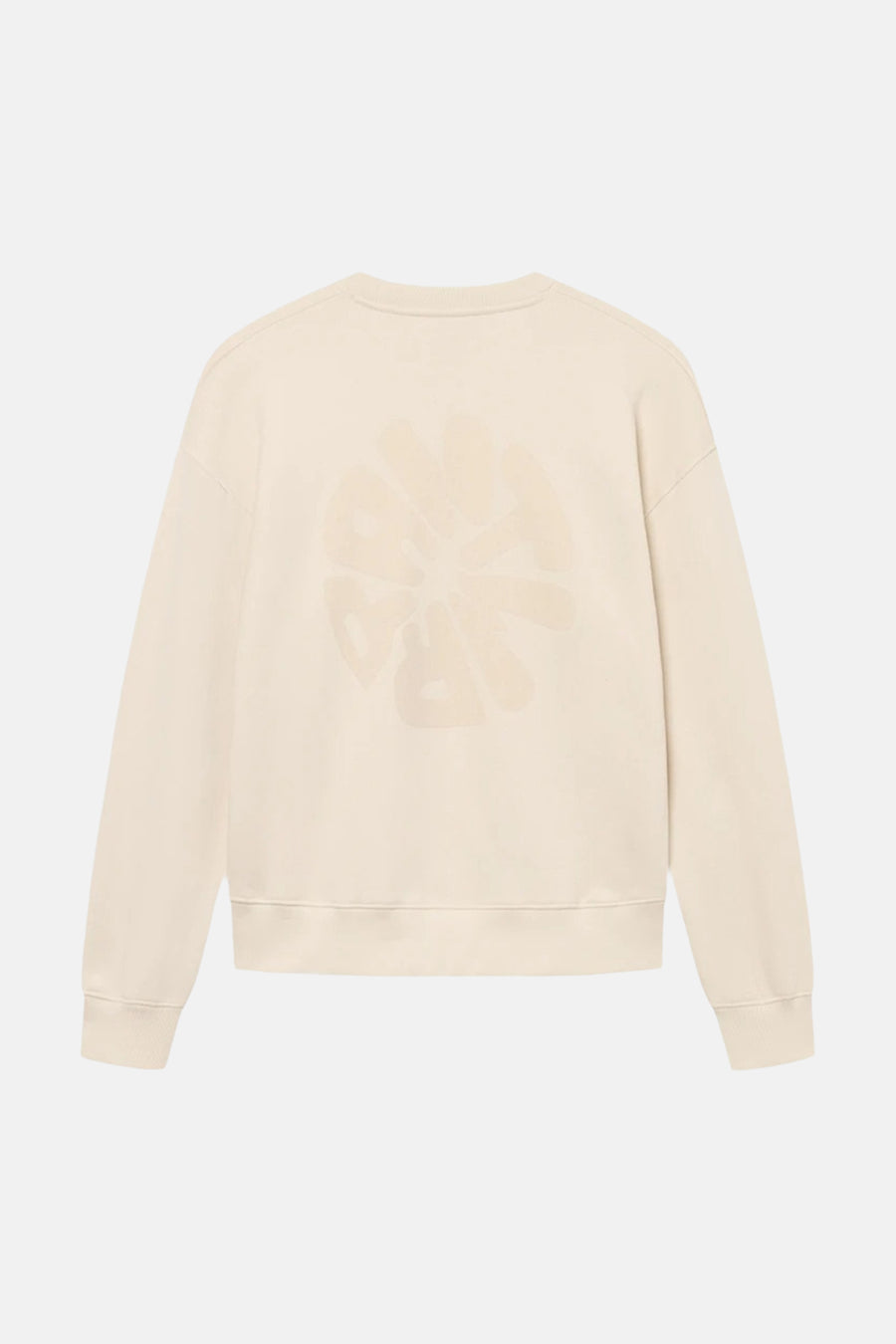 Sweat écru à col rond de ANTWRP, avec un motif ton sur ton au dos.

