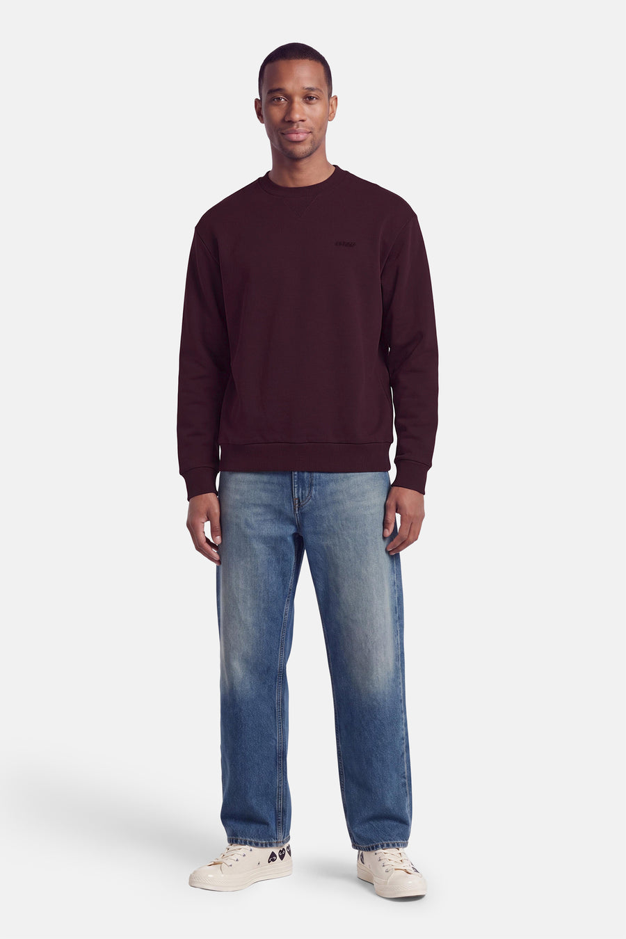 Sweater O-hals - Bordeaux