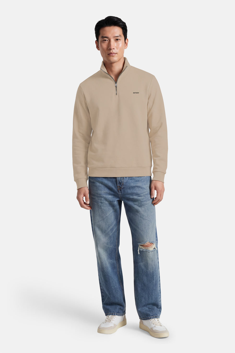 Sweater O-hals - beige