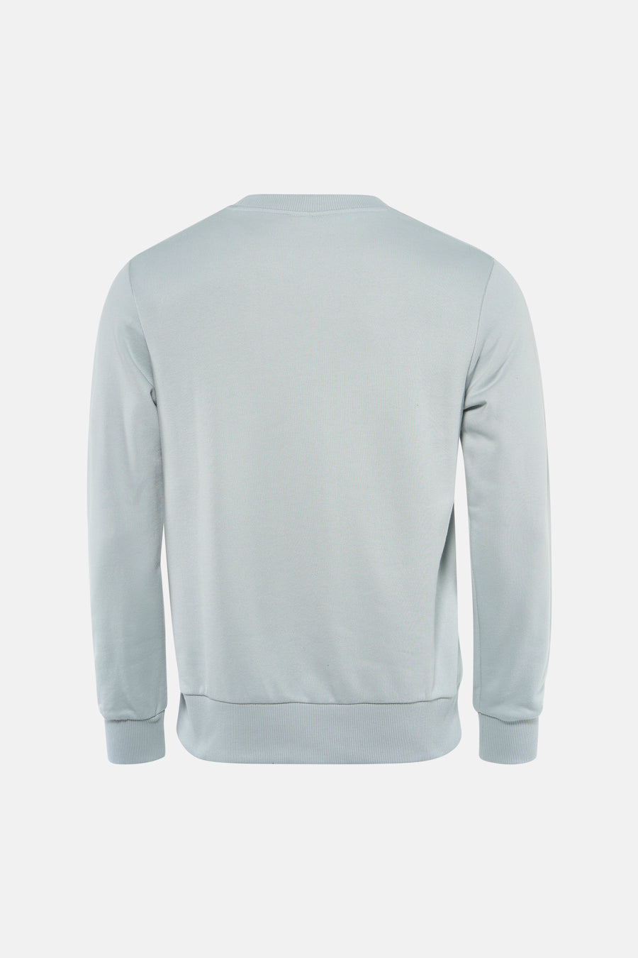Sweat bleu d'ANTWRP, vue arrière, avec une texture douce et un col rond classique.
