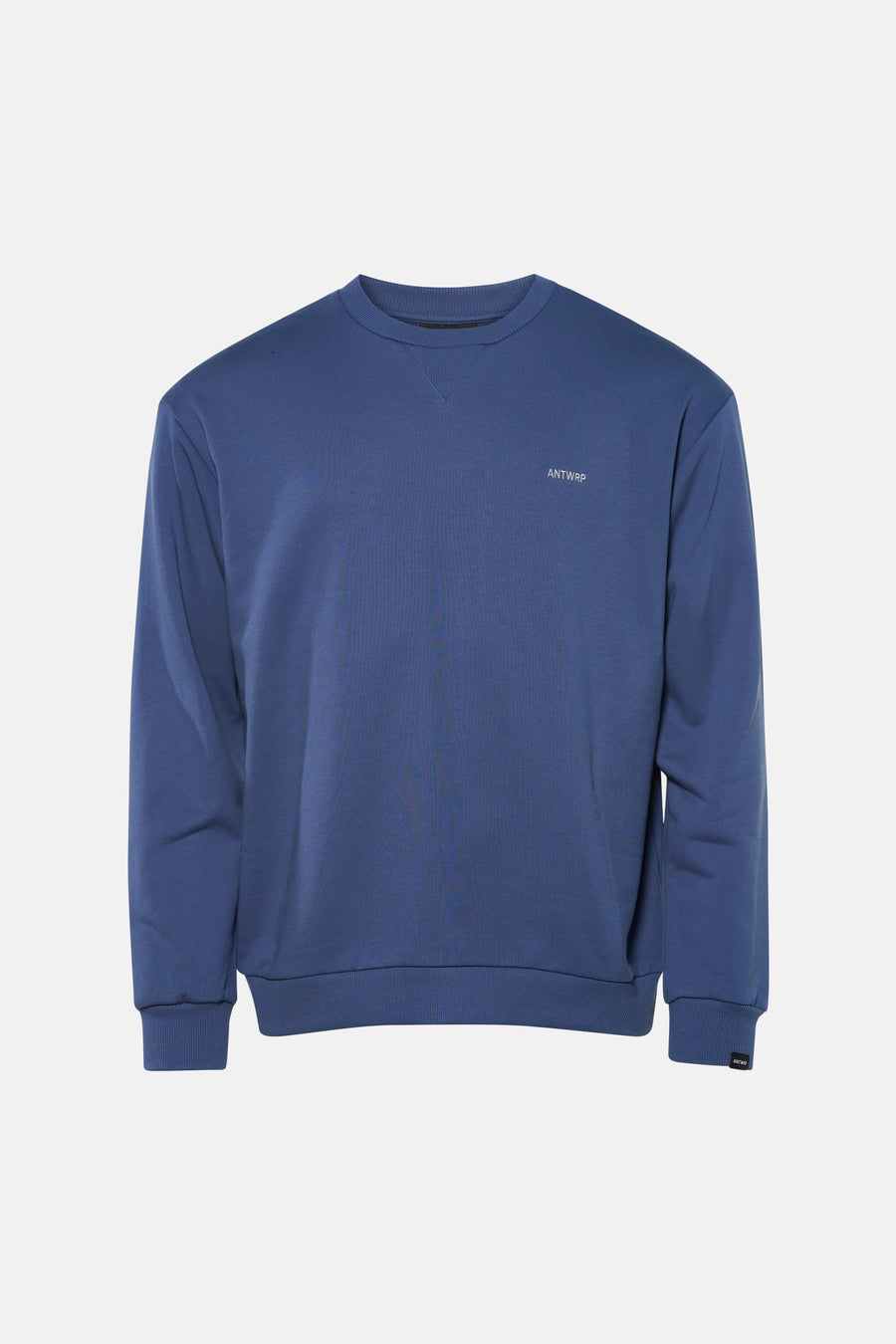 Sweat bleu de ANTWRP, avec logo discret sur la poitrine et poignets côtelés.