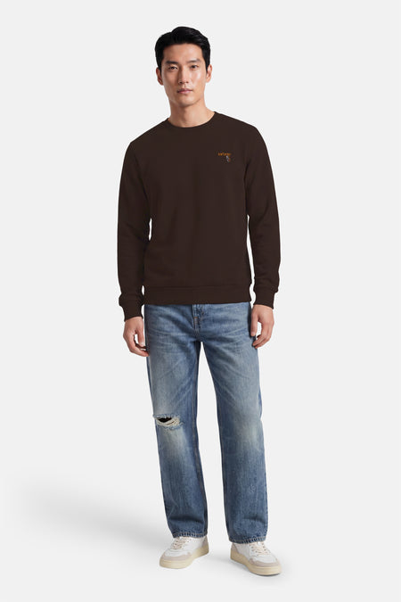 Sweater O-hals - bruin