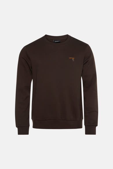 Sweater O-hals - bruin