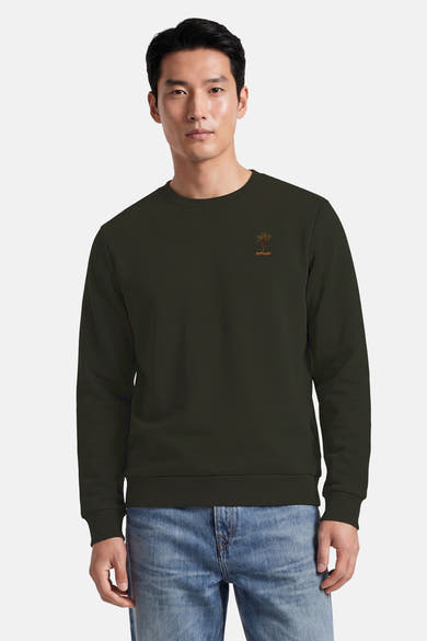 Sweater O-hals - green