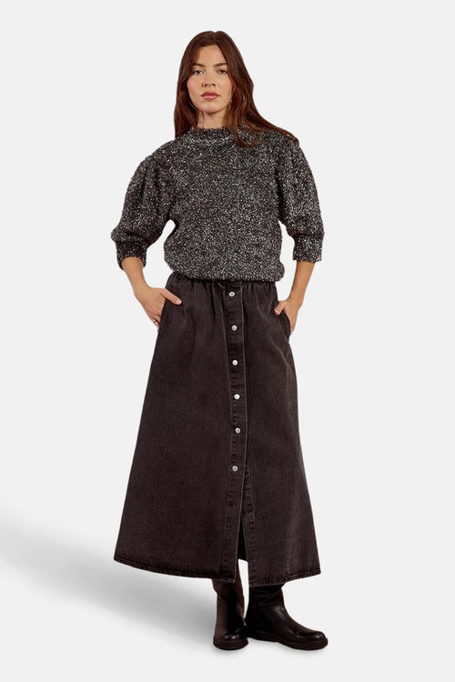 Pull met ronde hals - zilver