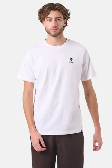 Wit T-shirt met korte mouwen van ANTWRP, met een klein geborduurd motief op de borst.