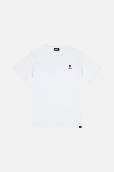 T-shirt blanc à manches courtes de ANTWRP, avec un petit motif brodé sur la poitrine.