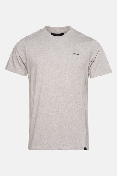Grijs T-shirt met korte mouwen van ANTWRP, met discreet logo op de voorkant.