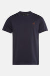 Blauw T-shirt met korte mouwen van ANTWRP, met een geborduurd hondlogo op de borst.