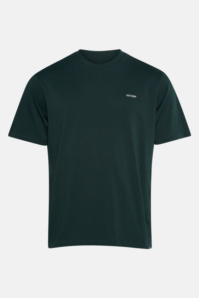 Groen T-shirt met korte mouwen van ANTWRP, met een discreet logo op de borst.