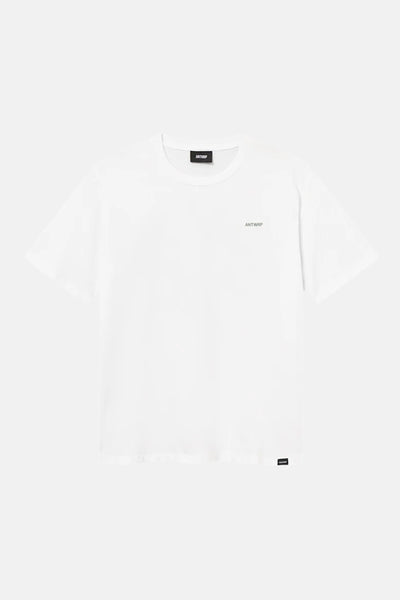 T-shirt blanc à manches courtes de ANTWRP, avec logos discrets au niveau du col et du bas.