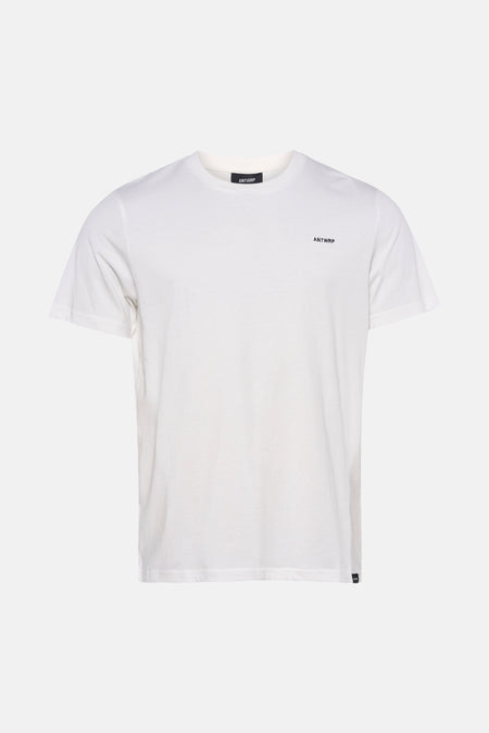 Wit T-shirt met korte mouwen van ANTWRP, met discreet logo op de borst.