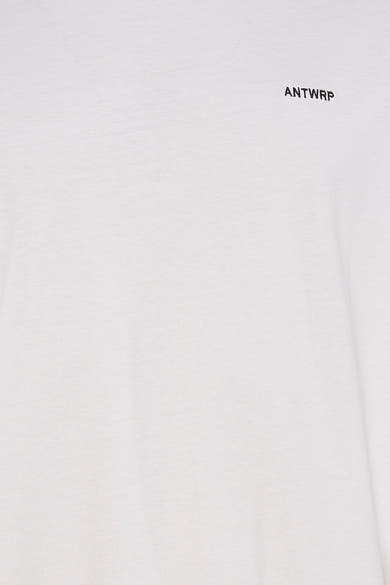 Wit T-shirt met korte mouwen van ANTWRP, met een discreet logo bovenaan.