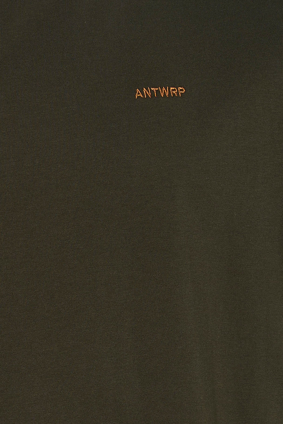 Kaki T-shirt met korte mouwen van ANTWRP, met geborduurd logo op de voorkant, van katoenen jersey.