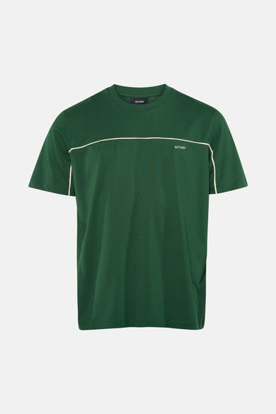 T-shirt à manches courtes vert d'ANTWRP avec bande contrastante sur la poitrine et les manches.