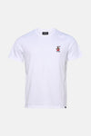 T-shirt blanc à manches courtes de ANTWRP, avec un motif de bol de ramen brodé.
