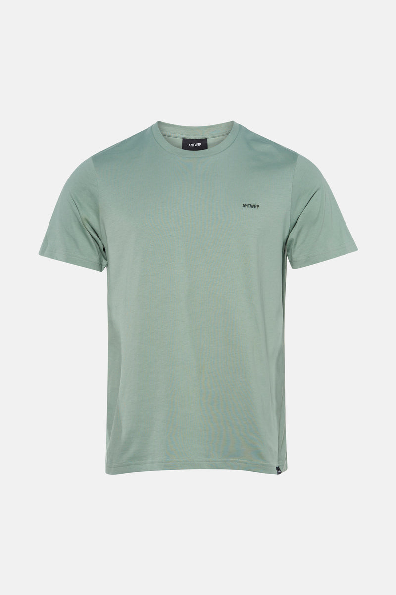 T-shirt à manches courtes vert de ANTWRP, avec logo brodé sur la poitrine et col rond.