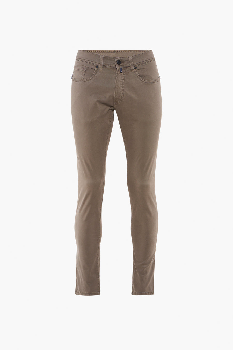 Pantalon vert de PIERRE CARDIN, coupe ajustée, sur fond blanc.