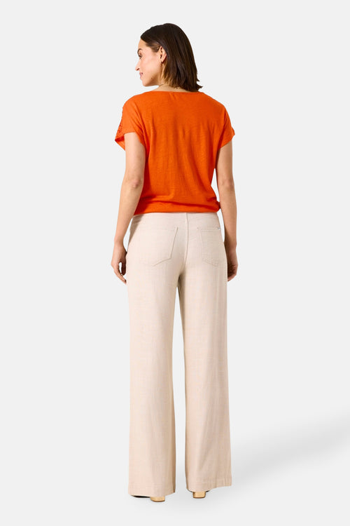 Top uni manches courtes Orange - GARCIA