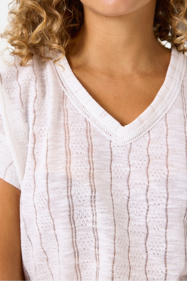 Top uni manches courtes Blanc - GARCIA