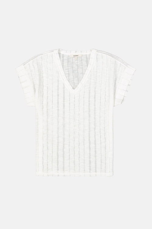 Top uni manches courtes Blanc - GARCIA