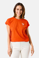 Top uni manches courtes Orange - GARCIA