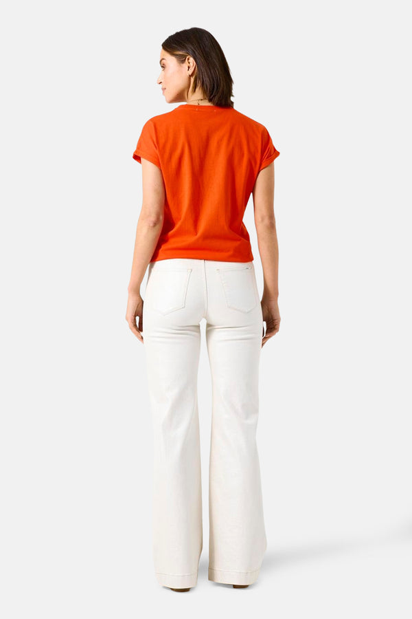 Top uni manches courtes Orange - GARCIA