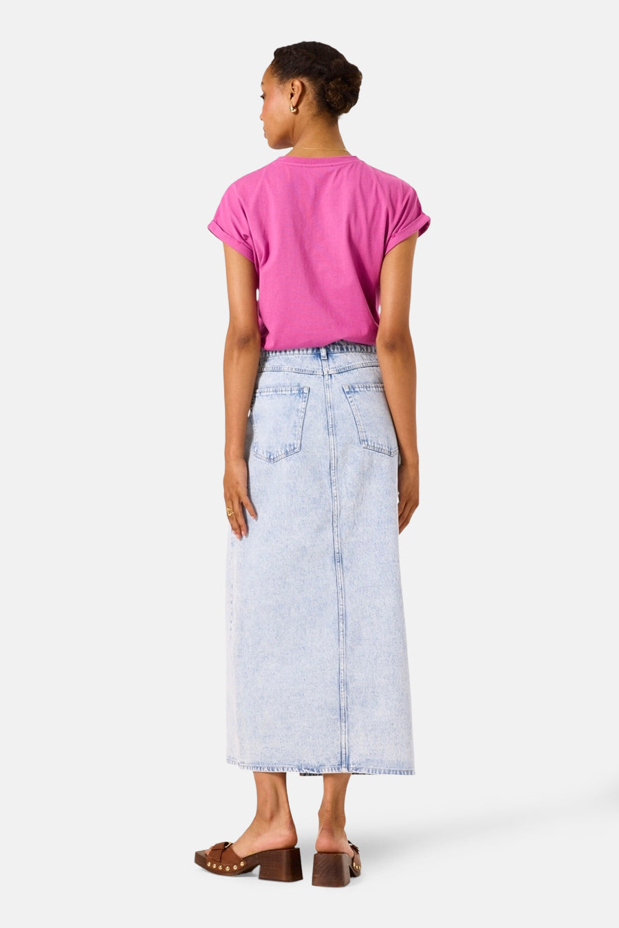 Top uni manches courtes Mauve - GARCIA
