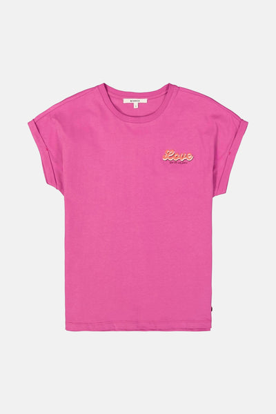 Top uni manches courtes Mauve - GARCIA