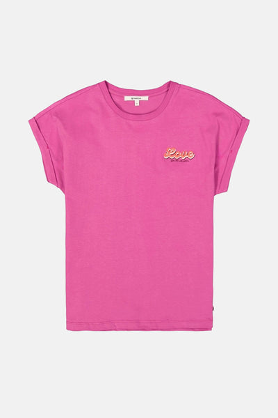 Top uni manches courtes Mauve - GARCIA