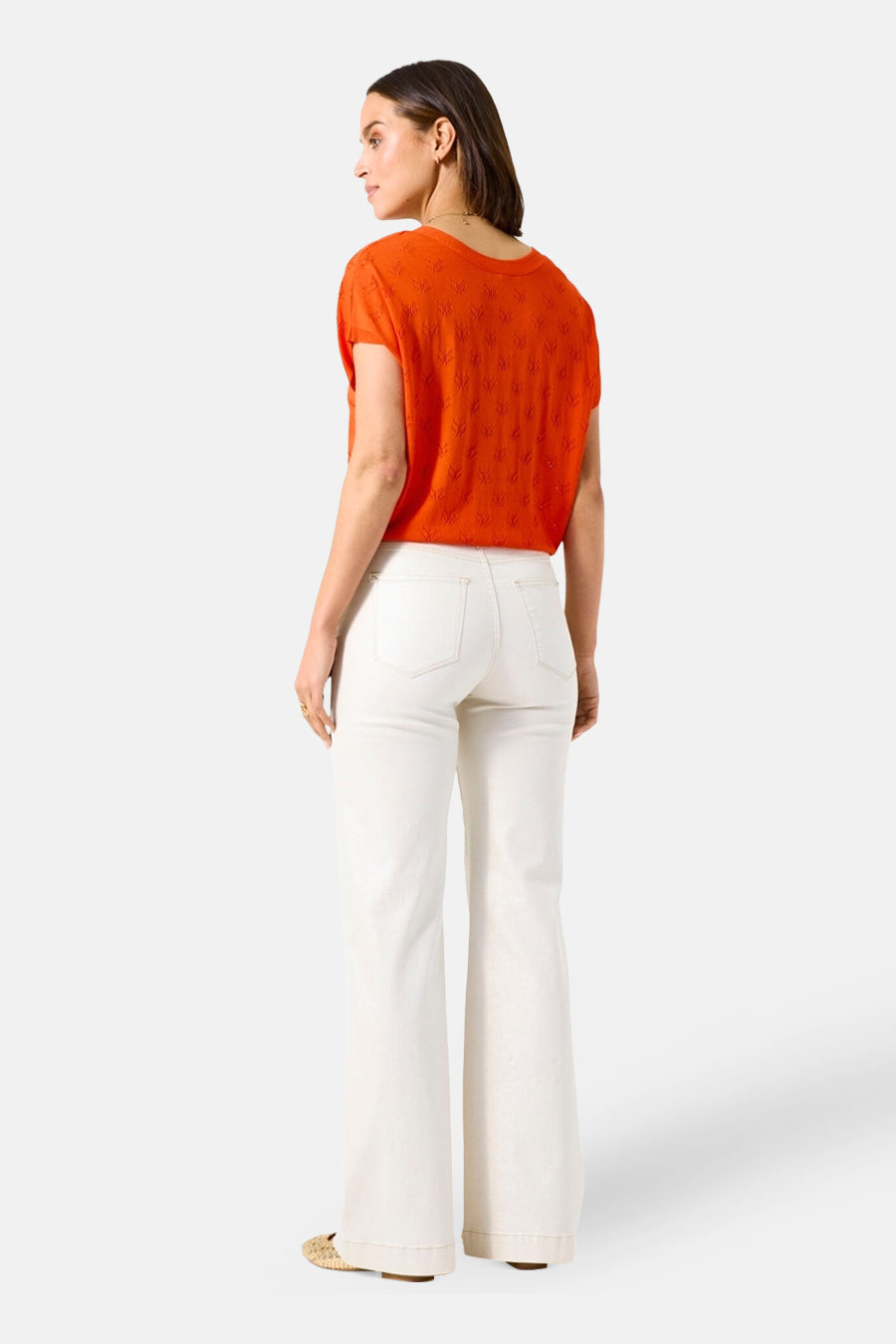 Trui met V-hals Oranje - GARCIA