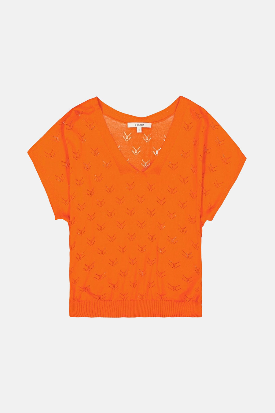 Trui met V-hals Oranje - GARCIA