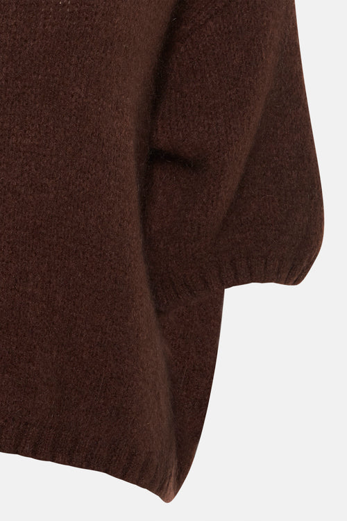 Pull met V-hals - bruin