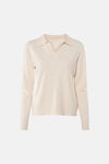 Polo à manches longues - beige