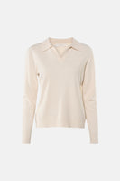 Polo à manches longues - beige