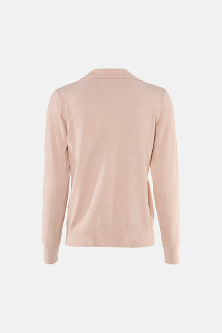 Polo met lange mouwen - Roze